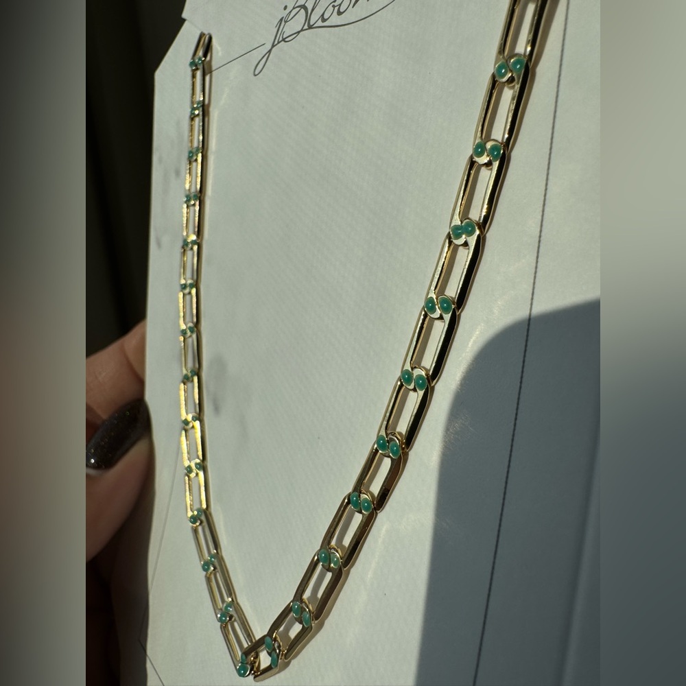 Jbloom Elegant Gold and Green Necklace